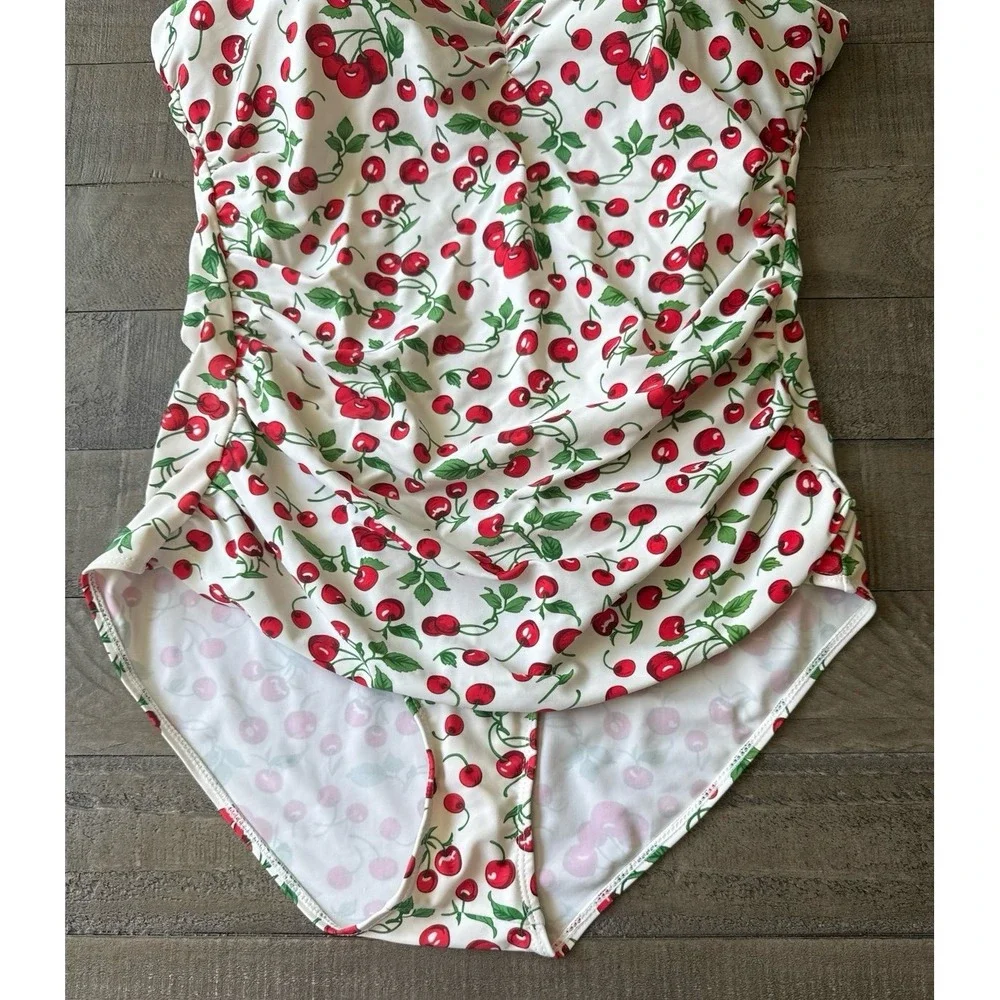 N/A padded cherry swimsuit